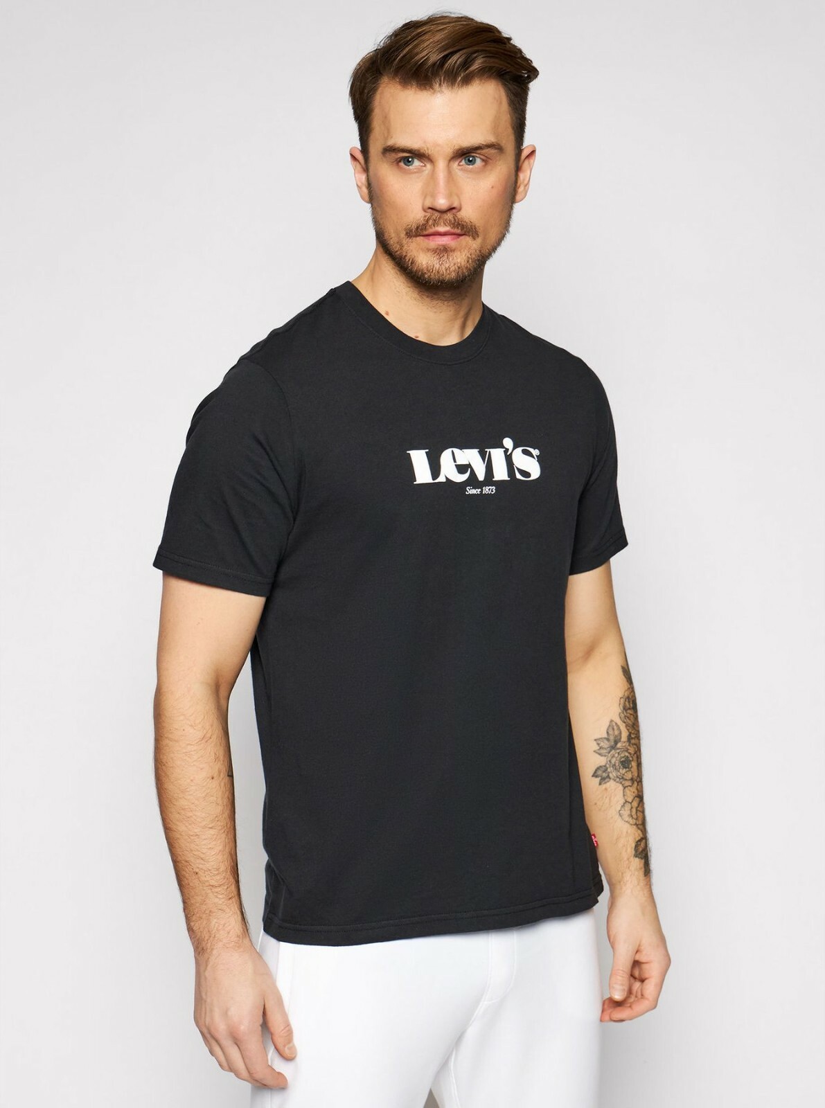 

Футболка Levis Relaxed Fit, мужская черно-белая футболка для спортивной одежды, топ для спортивной одежды, Черный, Levi's Relaxed Fit T-Shirt