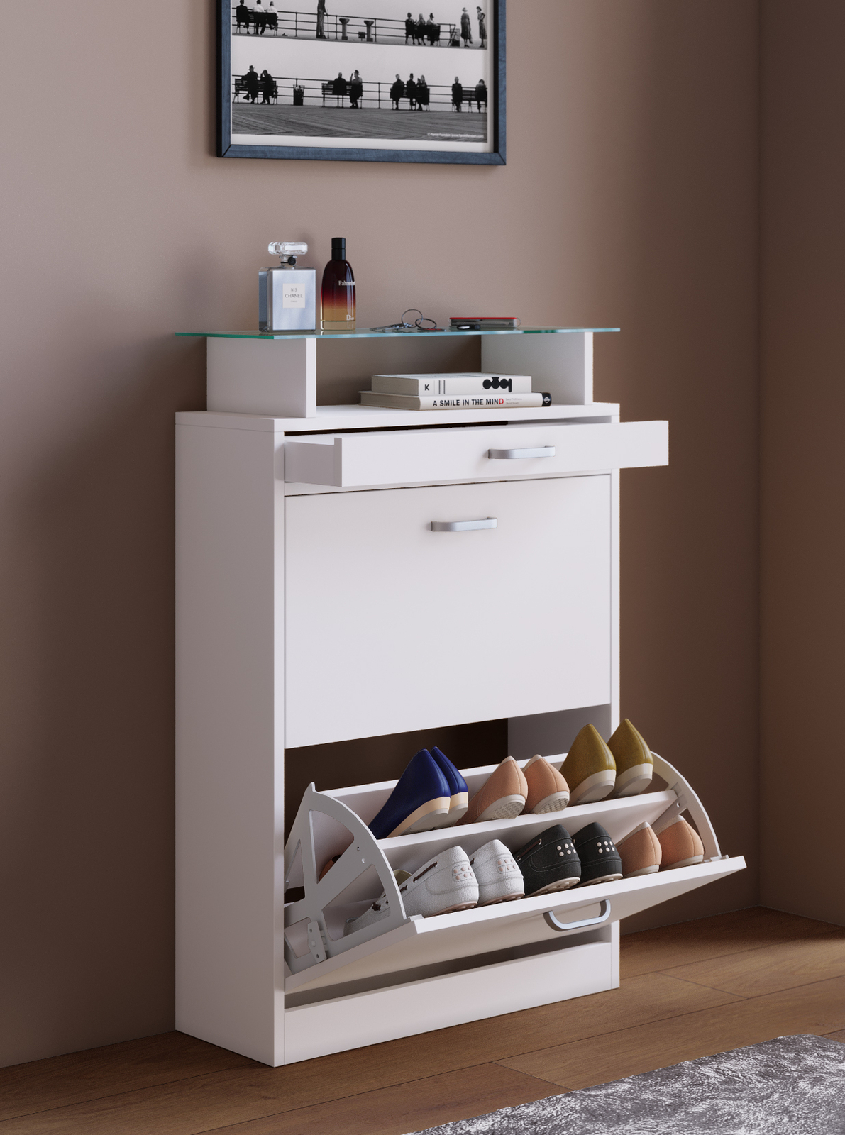 VCM Schuhkipper Schuhregal Schuhschrank Schuhständer Regal Schuhkommode