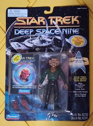 Rare Star Trek Deep Space Nine DS9 Rom W/ Nog Figure Playmates