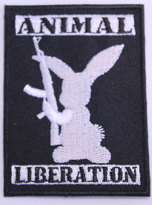Animal Liberation Patch Motiv Hase, 7,5 cm