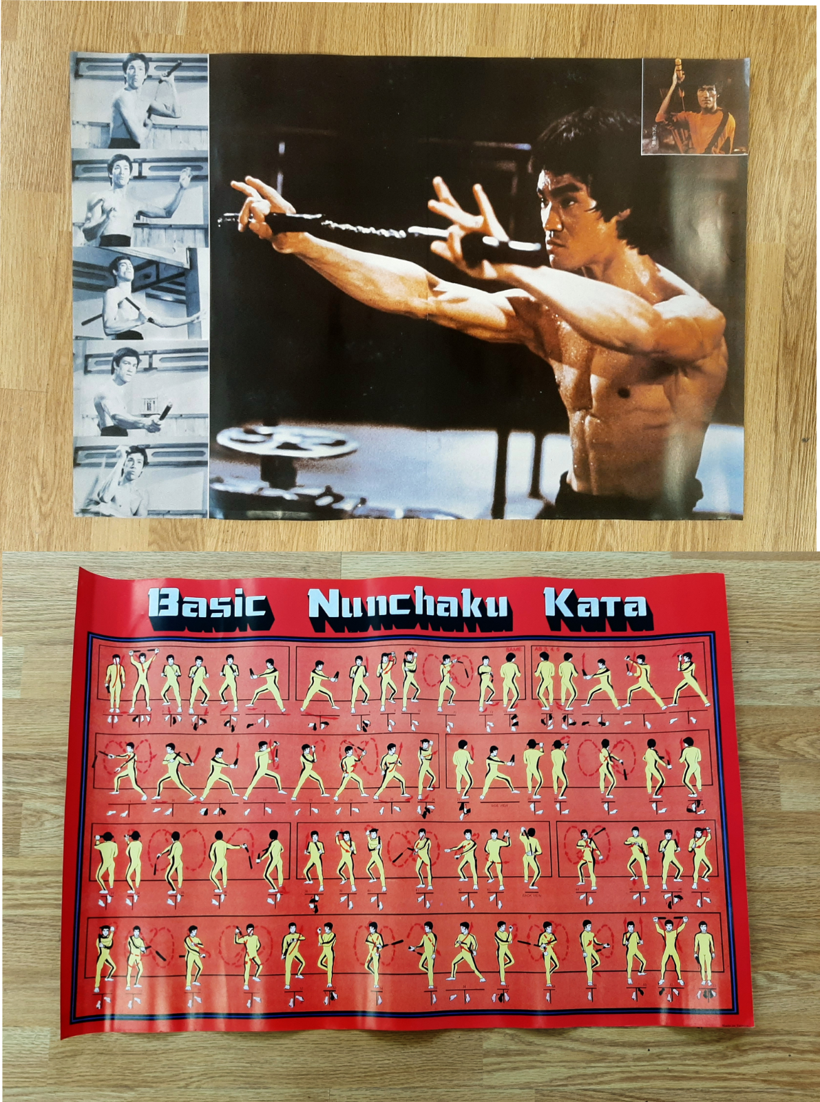 VINTAGE 80's/90's BRUCE LEE POSTER ENTER THE DRAGON FIST OF
