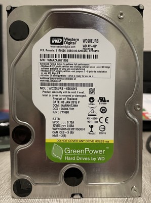 Western Digital AV-GP GreenPower 2TB 5400 RPM 3.5'' 3Gb/s SATA HDD - WD20EURS