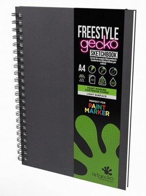 Artgecko Paint Marker Sketch Book A4 Portrait - 60 Pages (30 Sheets) 250gsm Smoo