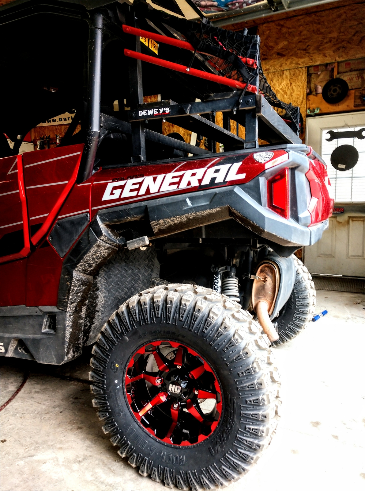 POLARIS RANGER XP1000 14" STI HD6 RED ATV WHEELS (SET4) LIFETIME