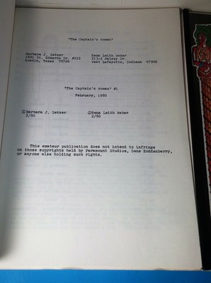 3 The Captain's Woman Star Trek Fanzine  # 1 - # 3