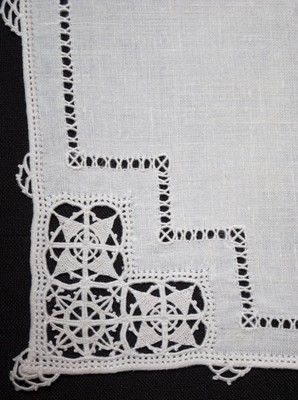 Antique Italian Linen Placemats + Napkins Set Of 20 Pointe De Venise Needlelace