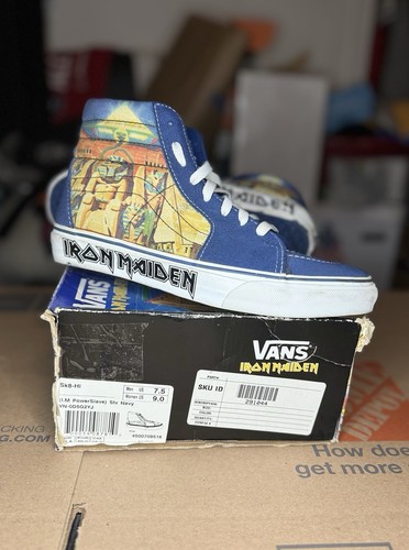 Sz. 7.5 Vans Sk8-Hi - Iron Maiden “Power Slave” | eBay