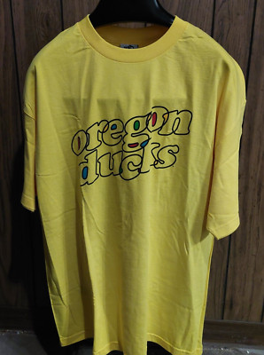 Oregon Ducks vintage shirt new nwt yellow neon 2XL TLC sportswear 90s
