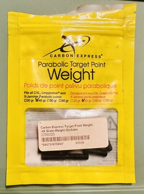 Carbon Express Parabolic Target Point Weights 10 Pack - 45 Grains CXL Linejammer
