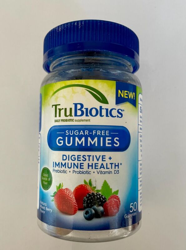 TruBiotics Sugar-Free Gummies Digestive Immune Health 50ct SEALED DMGD 11/24