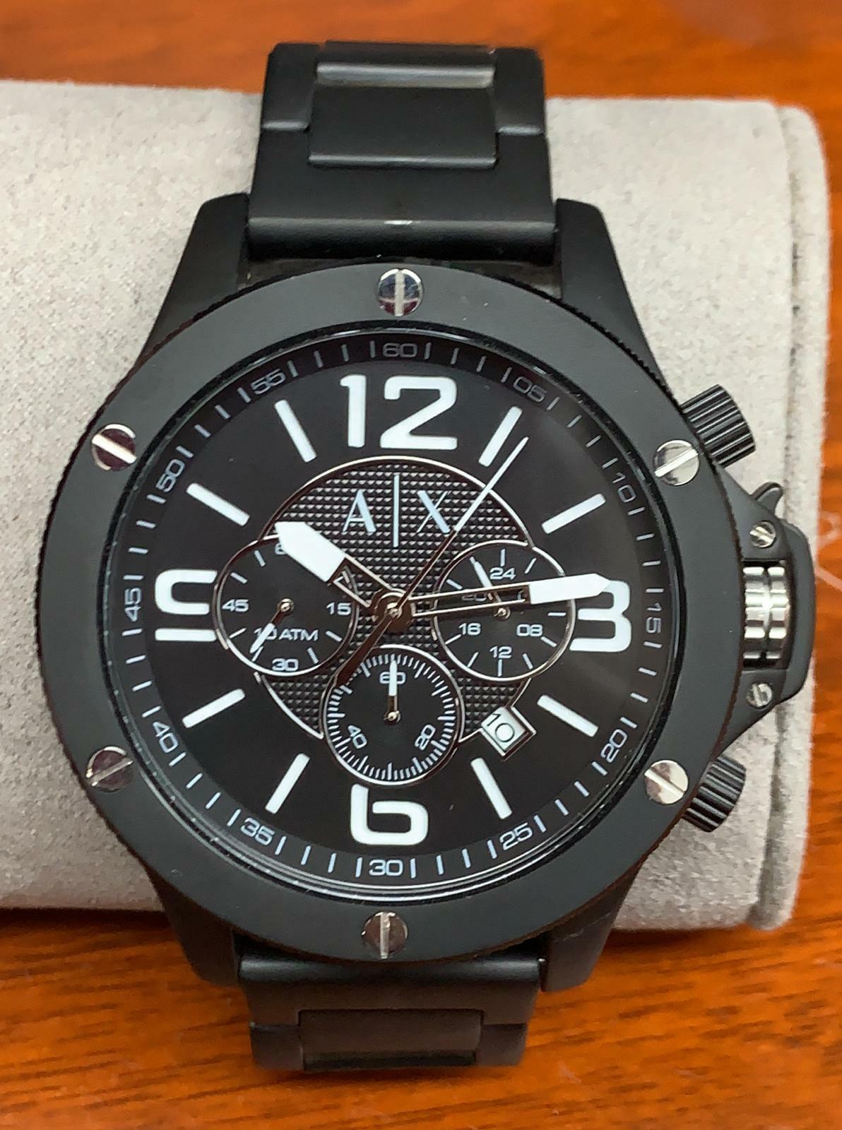 Armani Exchange AX1503 Black Dial Black Stainless Chronograph Men s Watch