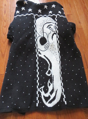 Chris Triola Handmade Women's Starry Black Cardigan Sweater