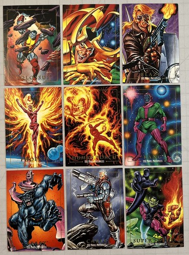 1992 Skybox Marvel Masterpieces Lot of 9 Different Cards in