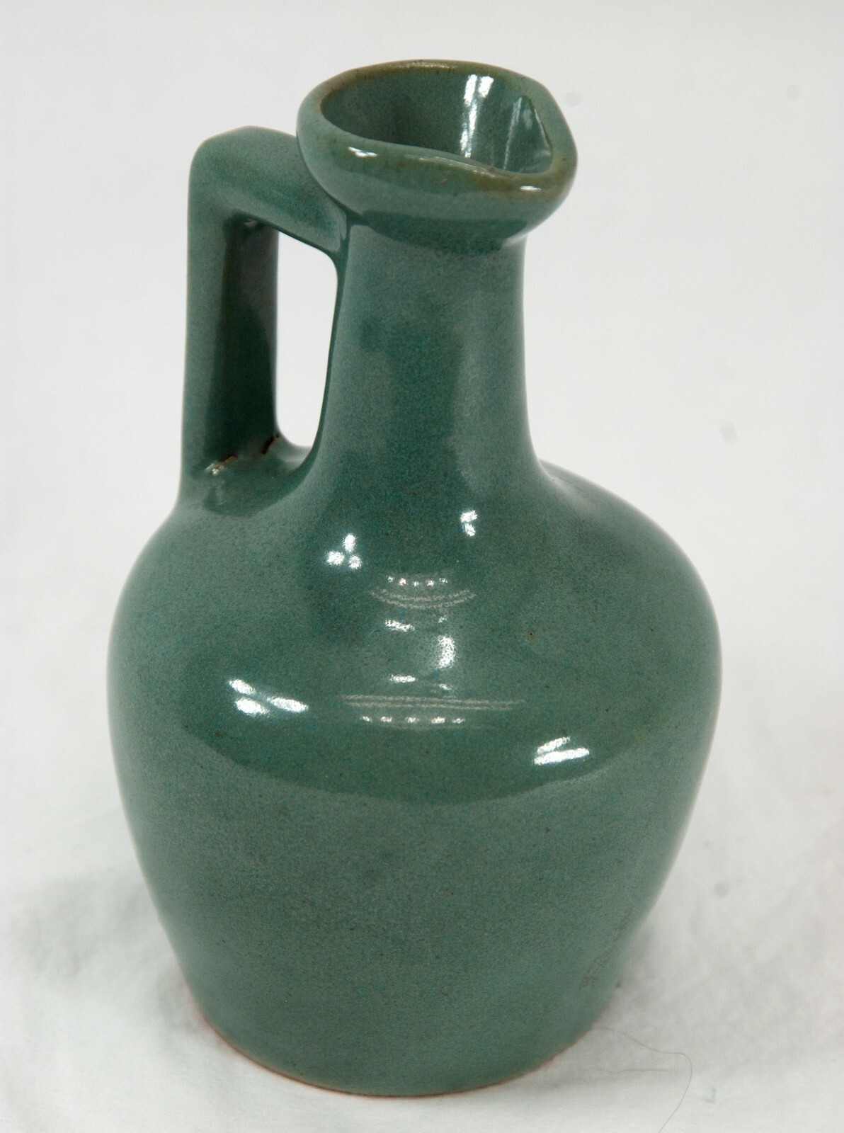 Vintage  Frankoma? Pottery Pitcher Prairie Green Unmarked
