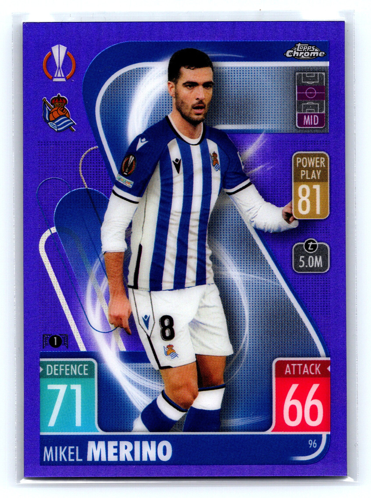 Topps UCL Match Attax Chrome 2021/22 96 Mikel Merino (Real