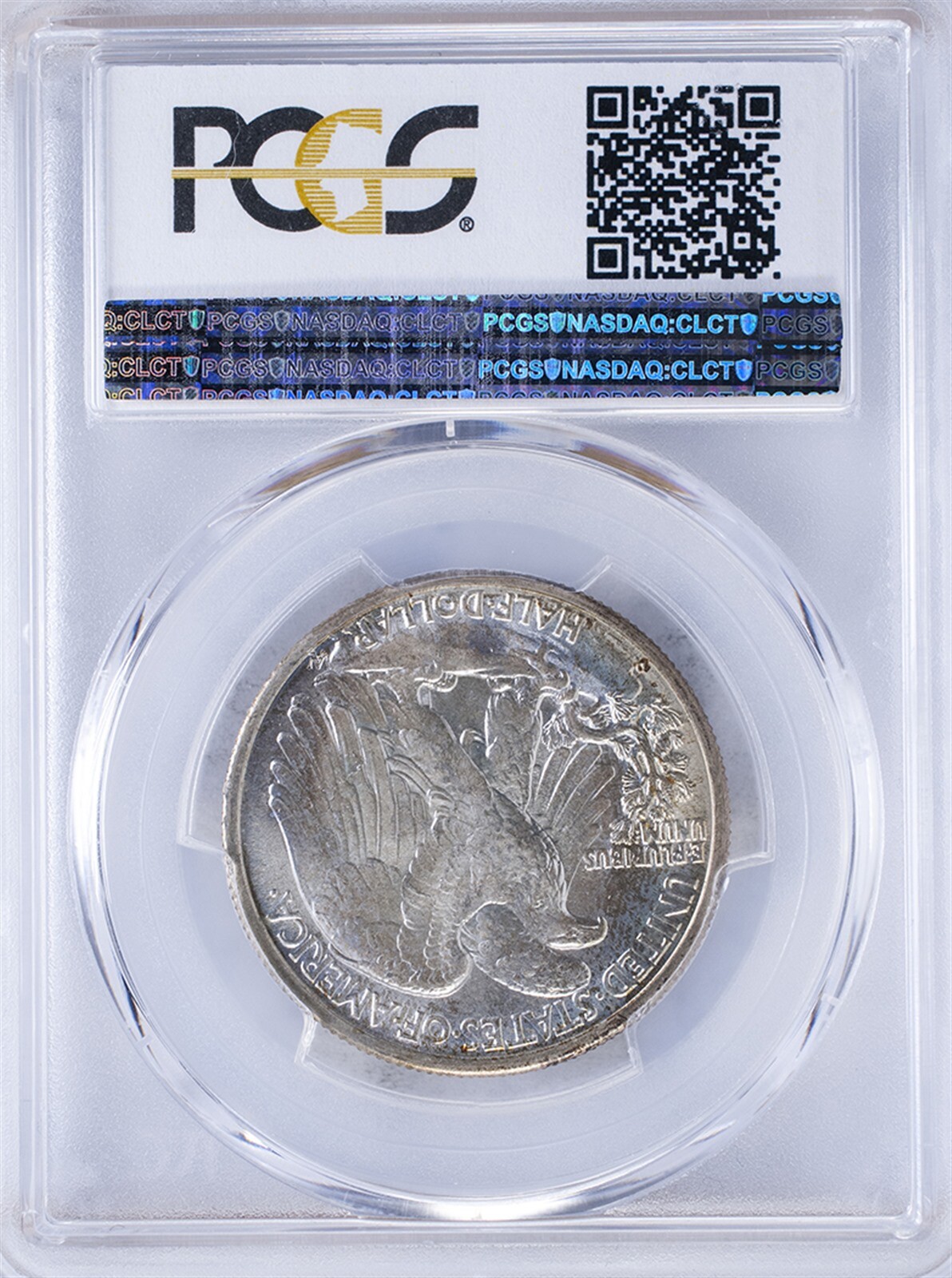 1944 D Walking Liberty Half PCGS MS66 Pretty Peripheral Obverse Toning