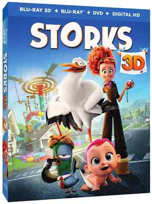 Storks 3D (Les Cigognes 3D) - Blu-Ray 3D/Blu-Ray/DVD/Digital HD - New w/ cover