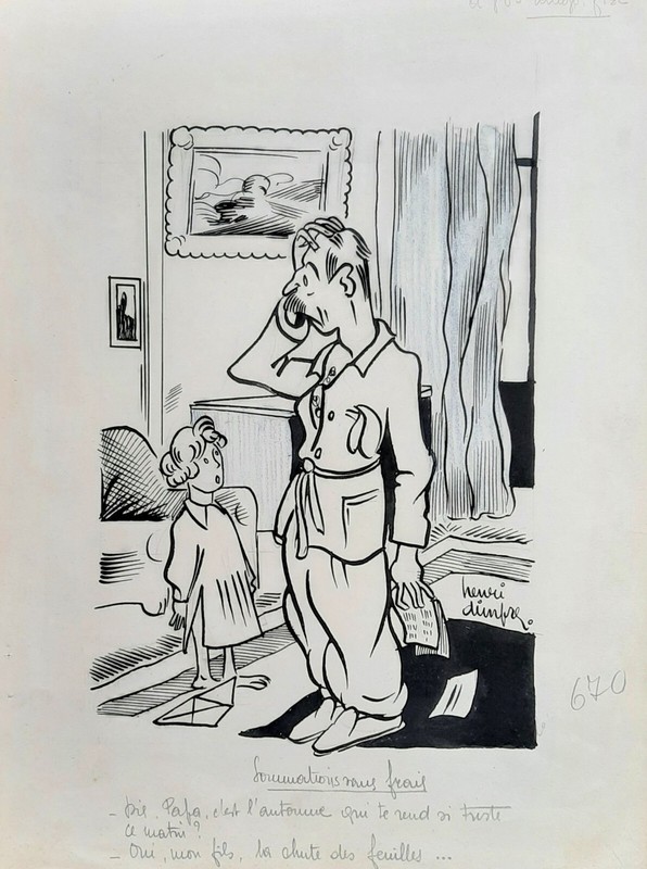 Dessin Humoristique Presse  Henri Dimpre 1907-1971**NÂ°9