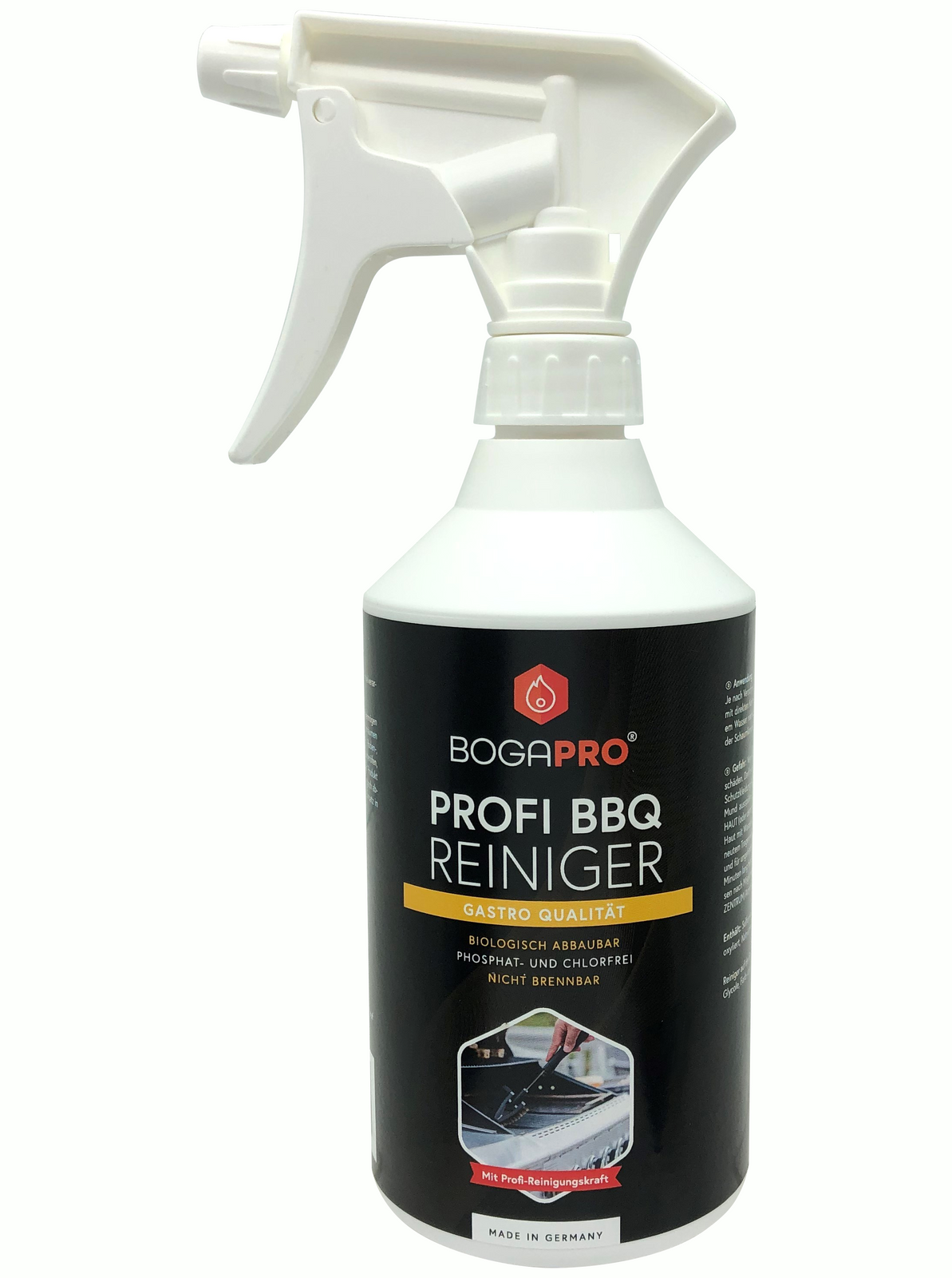 BOGAPRO Grill Reiniger Sprayflasche 500ml  BBQ Grillreiniger Fettentferner