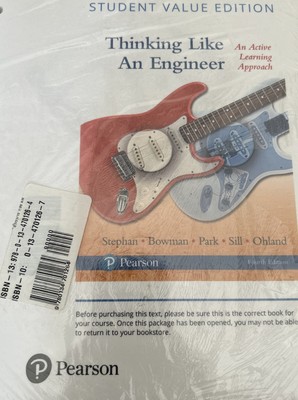 NEW Thinking Like an Engineer An Active Learning Approach Loose Leaf  Pearson
