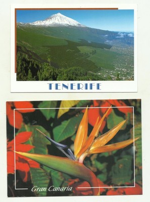 Spain & Germany private post stamps to Denmark from Dominican republic ,Canarias