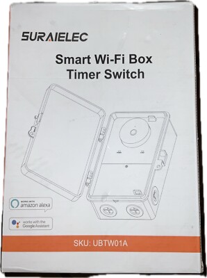 Suraielec WiFi Pool Timer, Outdoor Indoor Smart Switch 40A/2HP
