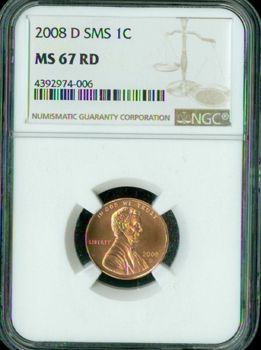 2008D LINCOLN CENT NGC MS67 RED SMS RARE LOW POP * | eBay