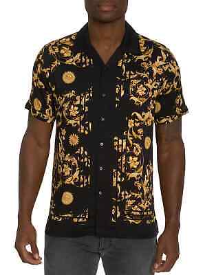 Robert Graham MARQUEE Black with Gold $238 XL Classic Short Sleeve NWT X-Large