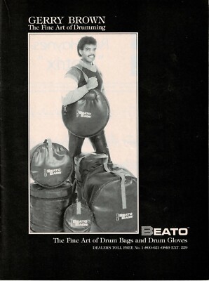 GERRY BROWN - BEATO BAGS - 1986 Print Advertisement