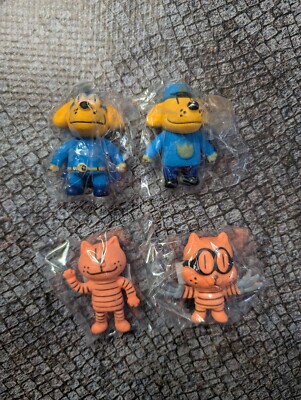Dog Man 3D Puzzle Eraser Rubber Figure Set of 4 NEW SEALED Bark Knight Petey