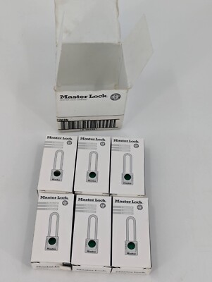 Master Lock 410-GRN Green Safety Thermoplastic Lockout Padlock lot of 6