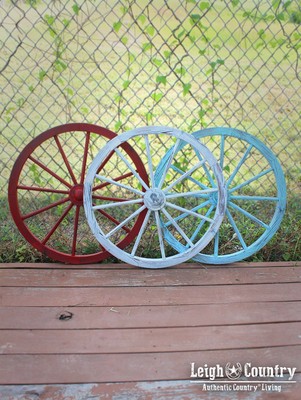 Leigh Country TX 93930 Red Wash Wagon Wheel, 30 Inch