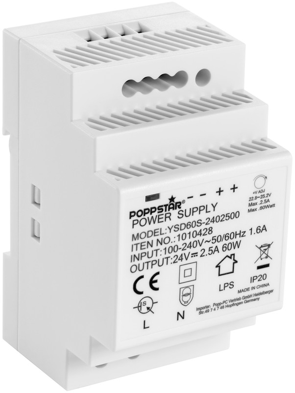 Alimentation Pour Rails Din, Sortie 24v Dc 2,5a 60w EntrÃ©E 100-240v Ac, Blanc