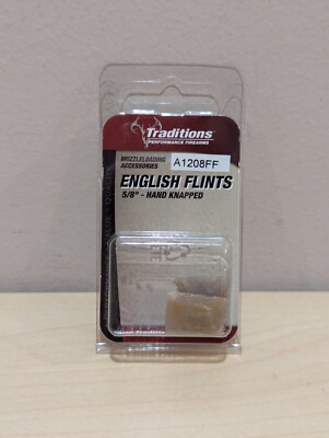Traditions Black Powder English Flints 5/8'' Knapped (Pack of 2) New! A1208