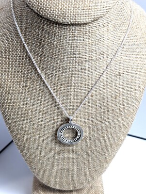 Authentic Pandora  Pendant Necklace Spinning Hearts of Pandora Logo #397410CZ-60