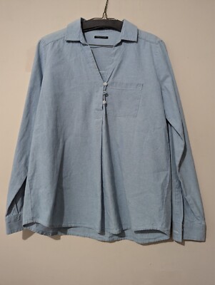 Mavi Premium 100% Cotton 3 Button Pullover Long Sleeve Top Size Small Aritzia!