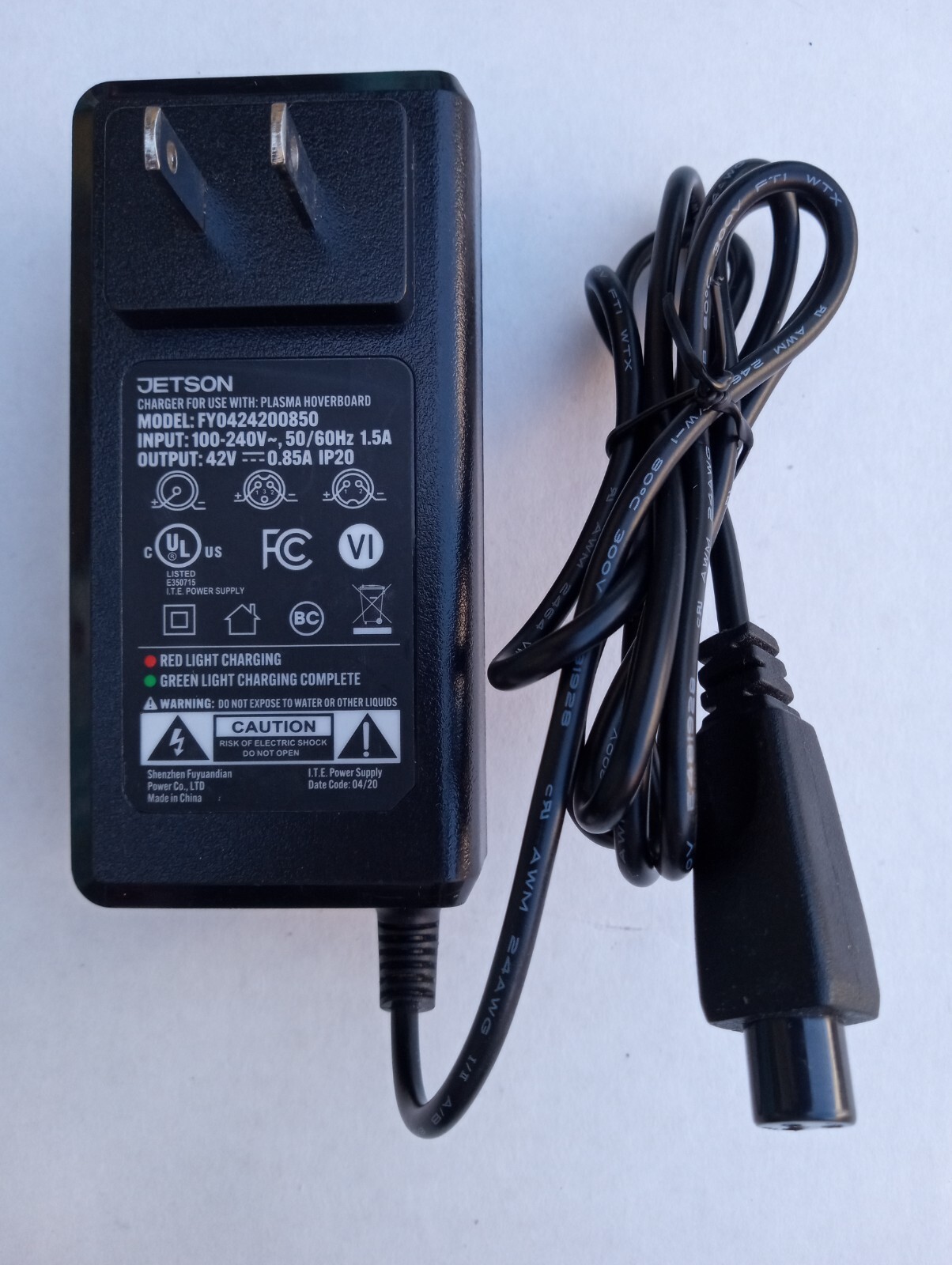 🔥OEM Jetson 42v Charger Power Adapter  for Scooter hover 1  Titan Hoverboard