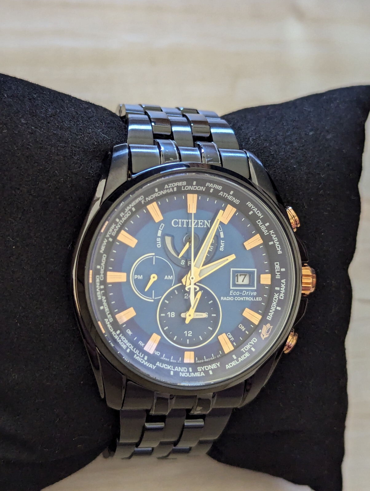Pre-owned Citizen Blue Dial Sapphire Crystal Radio Controlled Men's Watch At9126-82l