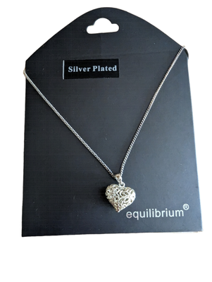 Equilibrium Jewellery Hollow heart pendant necklace eBay