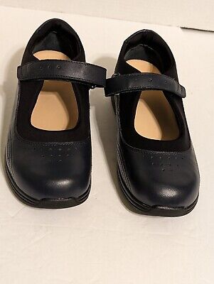 Drew Rose Mary Jane Blue Leather Orthopedic Comfort Shoes Size 9 m 14375-42