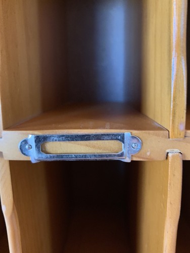 Vintage Wood Letter Holder - Desk Organizer - Holds Letters, Bills, Pens, Keys