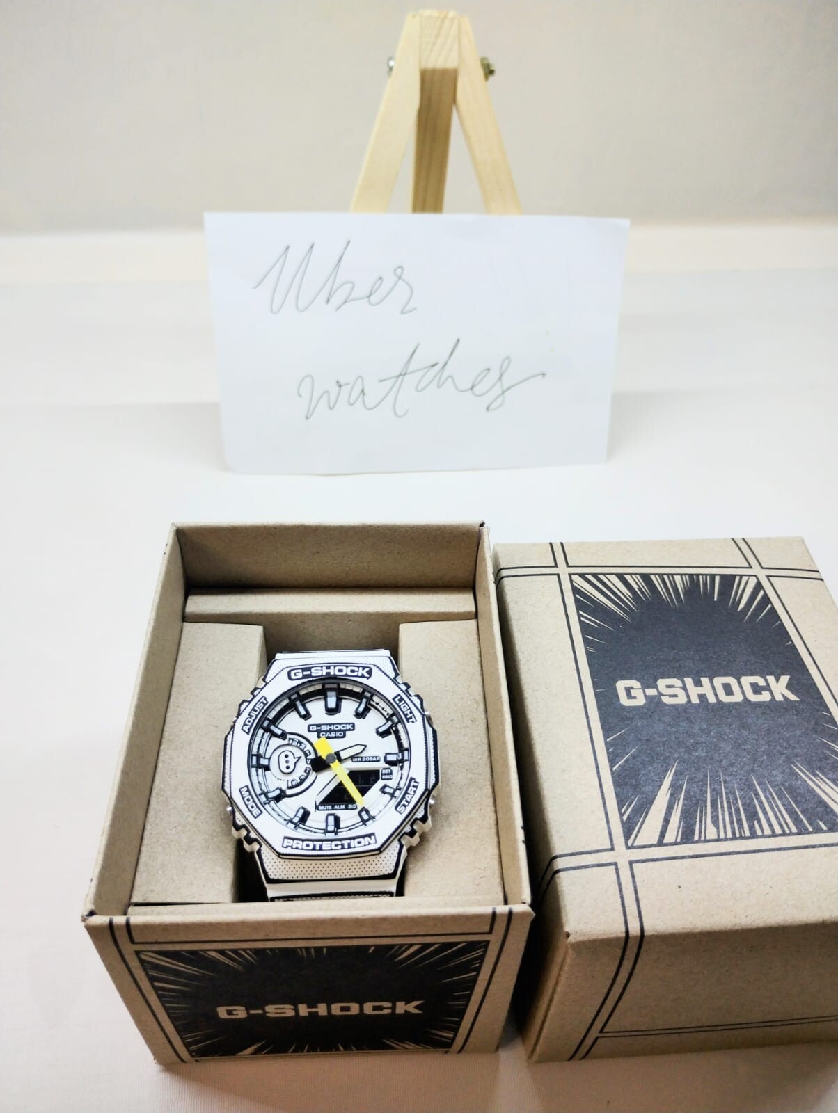 Pre-owned Casio G-shock Ga-2100mng-7a White Manga Limited Edition Made In Japanfedex