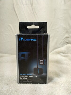 Flashpoint TTL Off Camera Speedlight Shoe Cord for Nikon. NEW, OPEN BOX
