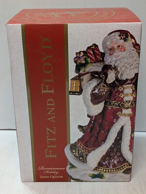 Fitz and Floyd 19'' Large Renaissance Holiday Santa Figurine New In Box