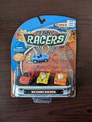 NEW 2002 Takara Funrise Ultra Fast Penny Racers Lil' Monsters 3 Pack Pull-Back