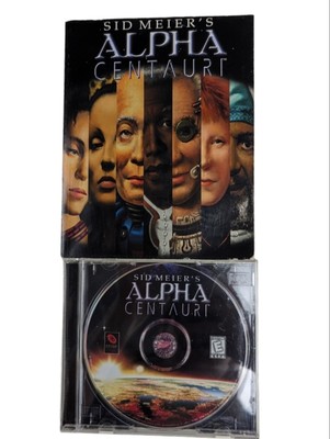 Sid Meier's Alpha Centauri (PC 1999) Windows 95/98 Game CD-ROM & Manual
