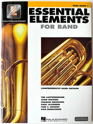 ESSENTIAL ELEMENTS FOR BAND- TUBA BOOK 1/FREE DOWNLOAD or CD-ROM- BRAND NEW!