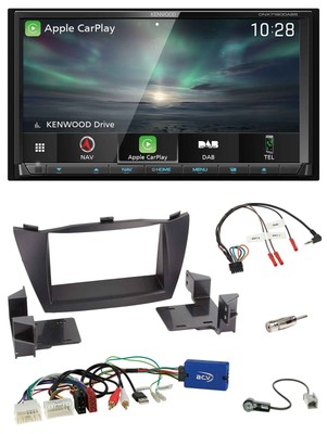 Kenwood Bluetooth USB 2DIN Lenkrad TMC DAB Navigation für Hyundai Tucson 2010-20