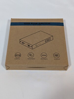 Greathrtek USB 2.0 KVM Switch 2 Port, Model GHT-S7219H - No HDMI cables