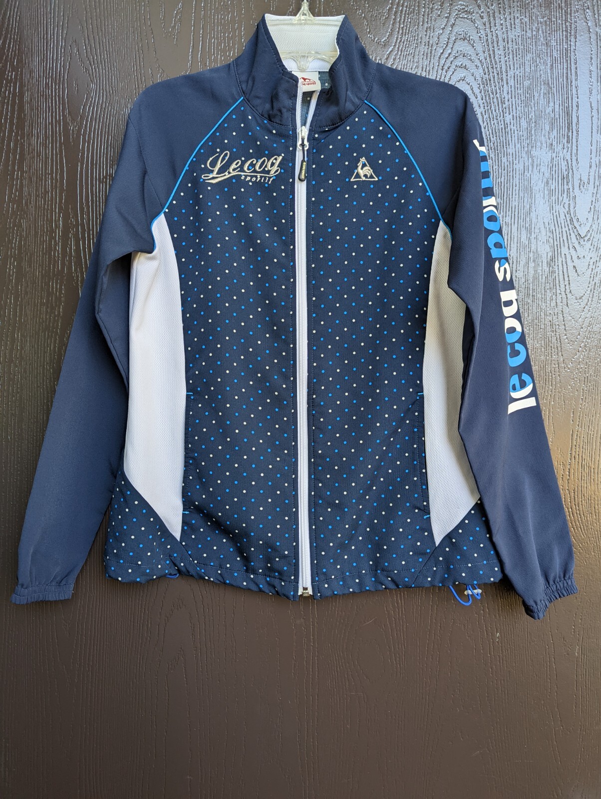 ★LE COQ SPORTIF★刺繍ロゴPIPING TRACK JACKET Le Coq Sportif Polka Dot Blue and White Jacket for Women
